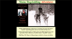 Desktop Screenshot of mainedogsledding.com